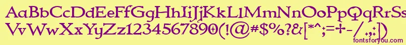 IMMORTAL Font – Purple Fonts on Yellow Background