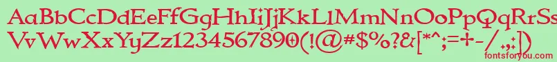 IMMORTAL Font – Red Fonts on Green Background