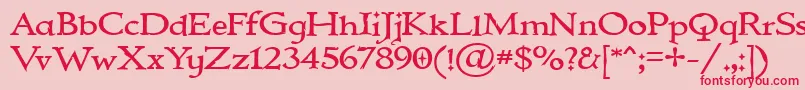 Шрифт IMMORTAL – красные шрифты на розовом фоне
