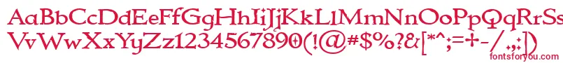 フォントIMMORTAL – 白い背景に赤い文字