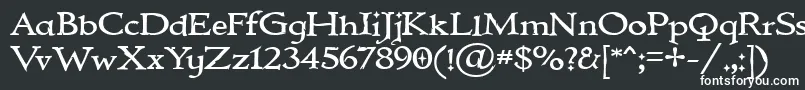 IMMORTAL-Schriftart – Weiße Schriften auf schwarzem Hintergrund