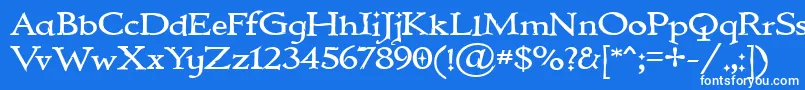 Шрифт IMMORTAL – белые шрифты на синем фоне