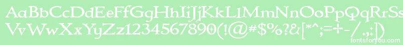 IMMORTAL Font – White Fonts on Green Background