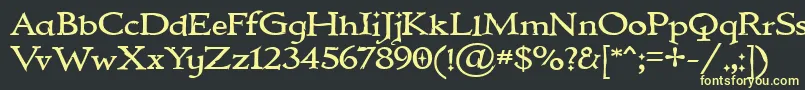 IMMORTAL-fontti – keltaiset fontit mustalla taustalla