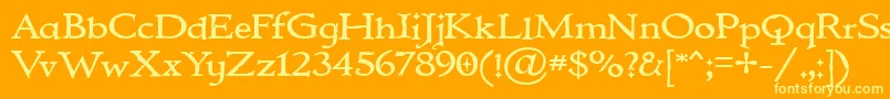 IMMORTAL Font – Yellow Fonts on Orange Background