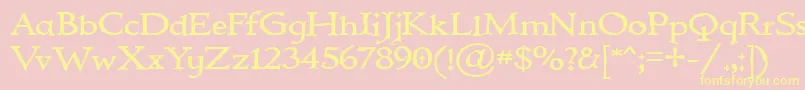 IMMORTAL-fontti – keltaiset fontit vaaleanpunaisella taustalla