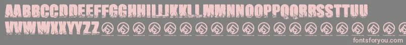 Impactbrutas Font – Pink Fonts on Gray Background