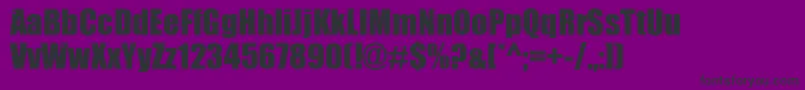 フォントIMPACTED – 紫の背景に黒い文字