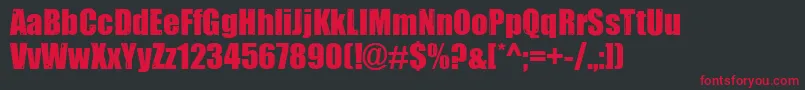 IMPACTED Font – Red Fonts on Black Background