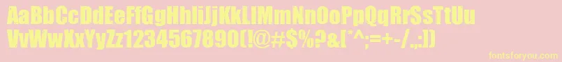 IMPACTED Font – Yellow Fonts on Pink Background