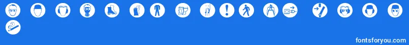 imperatives tables Font – White Fonts on Blue Background