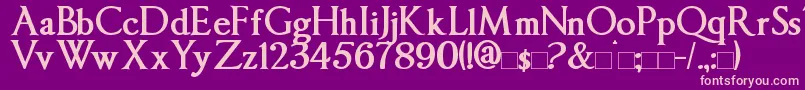 fuente Imperator Bold – Fuentes Rosadas Sobre Fondo Morado