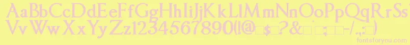 Imperator Bold Font – Pink Fonts on Yellow Background