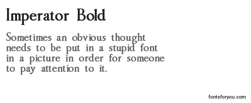 Review of the Imperator Bold Font