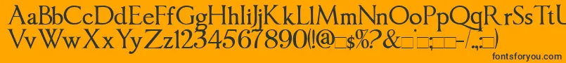 Imperator Font – Black Fonts on Orange Background