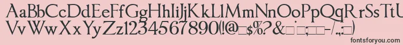 Imperator Font – Black Fonts on Pink Background