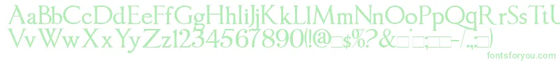 Imperator Font – Green Fonts on White Background