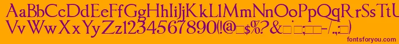 Imperator Font – Purple Fonts on Orange Background