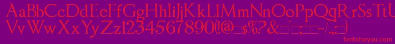 Imperator Font – Red Fonts on Purple Background