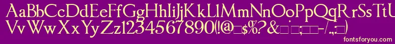 Imperator Font – Yellow Fonts on Purple Background
