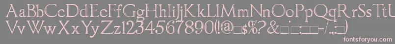 ImperatorBronze Font – Pink Fonts on Gray Background