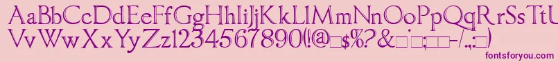 ImperatorBronze Font – Purple Fonts on Pink Background