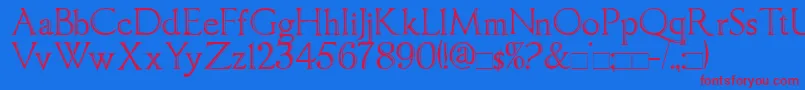 ImperatorBronze Font – Red Fonts on Blue Background