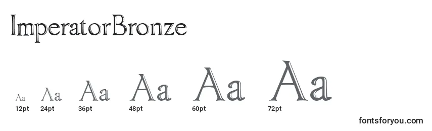 Размеры шрифта ImperatorBronze (130227)