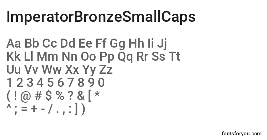 ImperatorBronzeSmallCaps (130228)-fontti – aakkoset, numerot, erikoismerkit