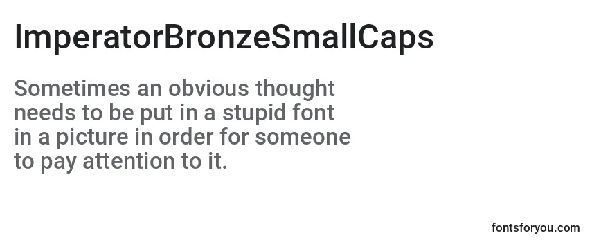 ImperatorBronzeSmallCaps (130228)-fontti