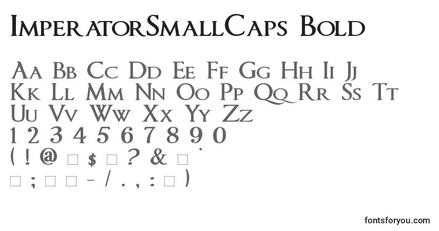 Fuente ImperatorSmallCaps Bold - alfabeto, números, caracteres especiales