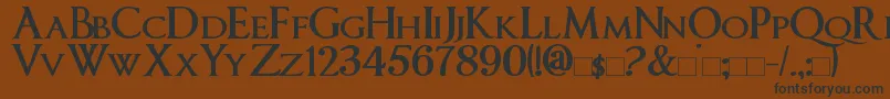 Lisätietoja ImperatorSmallCaps Bold-fontista ImperatorSmallCaps Bold-fontti – mustat fontit ruskealla taustalla