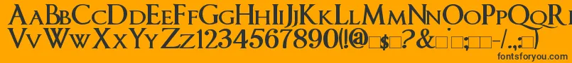 ImperatorSmallCaps Bold Font – Black Fonts on Orange Background