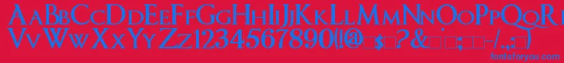 ImperatorSmallCaps Bold-fontti – siniset fontit punaisella taustalla