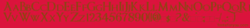 ImperatorSmallCaps Bold Font – Brown Fonts on Red Background