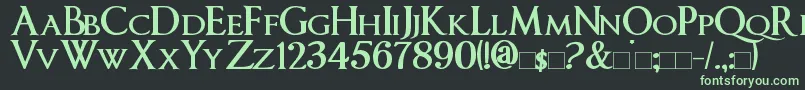 ImperatorSmallCaps Bold Font – Green Fonts on Black Background