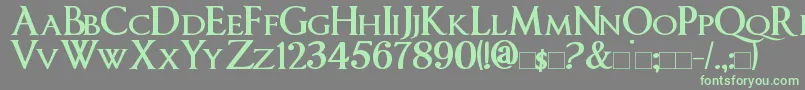 ImperatorSmallCaps Bold Font – Green Fonts on Gray Background