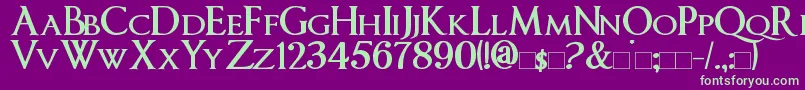 ImperatorSmallCaps Bold Font – Green Fonts on Purple Background