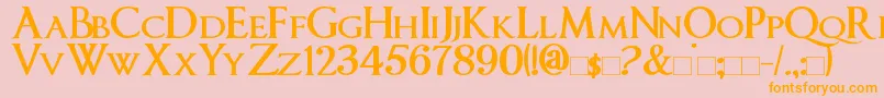 ImperatorSmallCaps Bold Font – Orange Fonts on Pink Background