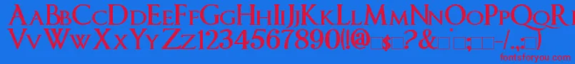 ImperatorSmallCaps Bold Font – Red Fonts on Blue Background
