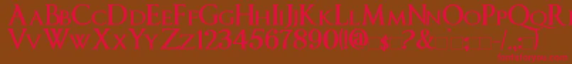 More about ImperatorSmallCaps Bold Font ImperatorSmallCaps Bold Font – Red Fonts on Brown Background