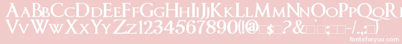 ImperatorSmallCaps Bold Font – White Fonts on Pink Background