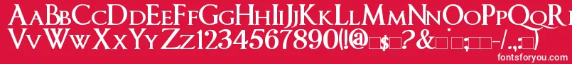 ImperatorSmallCaps Bold Font – White Fonts on Red Background