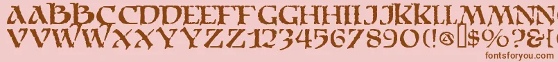 Moria Font – Brown Fonts on Pink Background