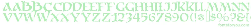 Moria Font – Green Fonts on White Background