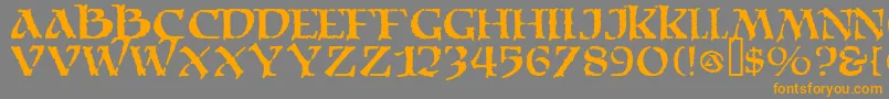 Moria Font – Orange Fonts on Gray Background