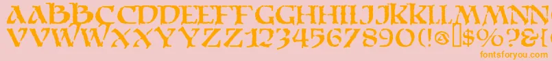 Moria Font – Orange Fonts on Pink Background