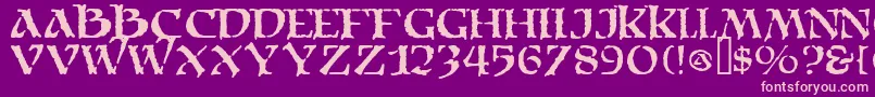 Moria Font – Pink Fonts on Purple Background