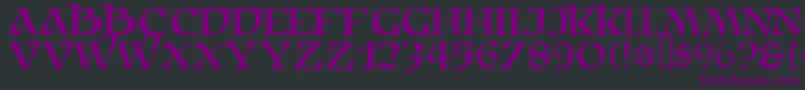 Moria Font – Purple Fonts on Black Background
