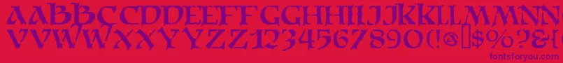 Moria Font – Purple Fonts on Red Background